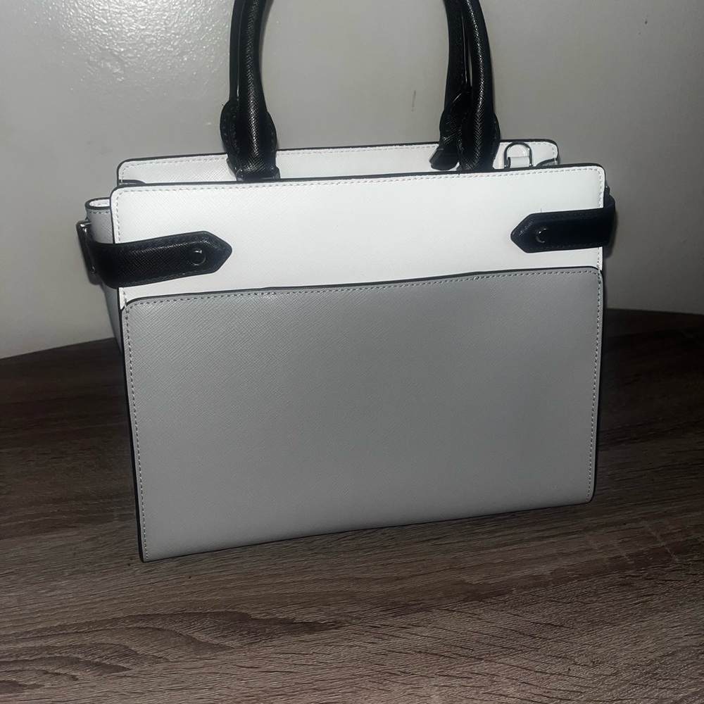 NWOT Kate Spade New York Staci Medium Satchel Bag -Gray White Colorblock Rare - Picture 5 of 6